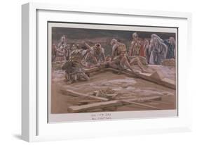 The First Nail, Illustration for 'The Life of Christ', C.1886-96-James Tissot-Framed Giclee Print