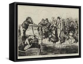 The First of April, a Sketch at the Boat-Race-Frederick Barnard-Framed Stretched Canvas