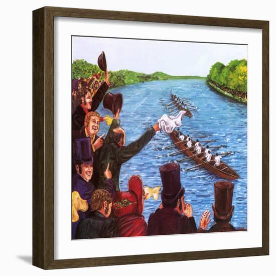 The First Oxford and Cambridge Boat Race-John Keay-Framed Giclee Print