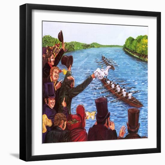 The First Oxford and Cambridge Boat Race-John Keay-Framed Giclee Print