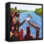 The First Oxford and Cambridge Boat Race-John Keay-Framed Stretched Canvas