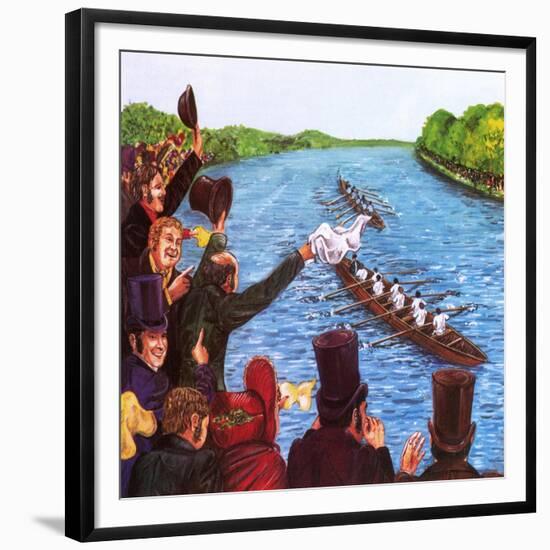 The First Oxford and Cambridge Boat Race-John Keay-Framed Giclee Print