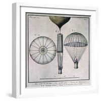 The First Parachute Descent by Andre-Jacques Garnerin-null-Framed Giclee Print