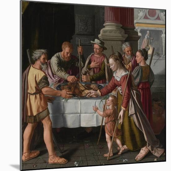 The First Passover Feast-Huybrecht Beuckelaer-Mounted Giclee Print