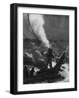 The First Photograph of a Diver under Water, Late 19th Century-null-Framed Giclee Print