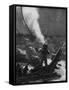 The First Photograph of a Diver under Water, Late 19th Century-null-Framed Stretched Canvas