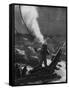 The First Photograph of a Diver under Water, Late 19th Century-null-Framed Stretched Canvas