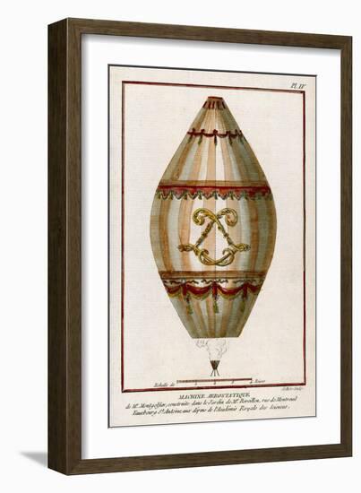 The First Practical Balloon Montgolfier's First Air Balloon Unmanned was Launched-Charles Francois Sellier-Framed Art Print