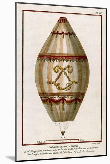 The First Practical Balloon Montgolfier's First Air Balloon Unmanned was Launched-Charles Francois Sellier-Mounted Art Print