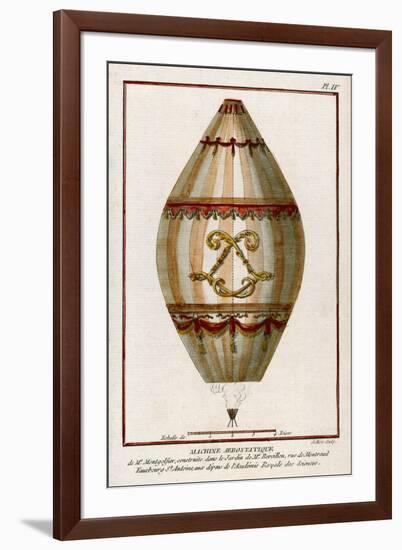 The First Practical Balloon Montgolfier's First Air Balloon Unmanned was Launched-Charles Francois Sellier-Framed Premium Giclee Print