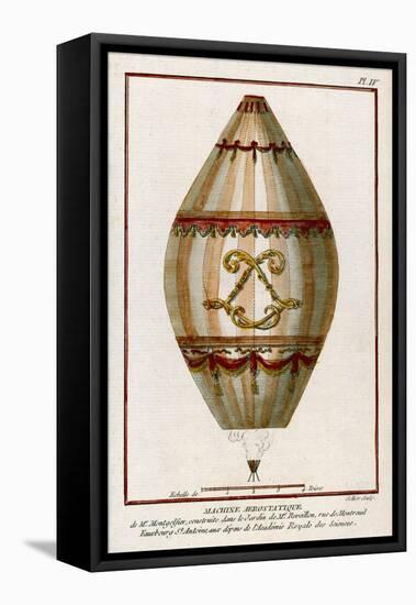 The First Practical Balloon Montgolfier's First Air Balloon Unmanned was Launched-Charles Francois Sellier-Framed Stretched Canvas