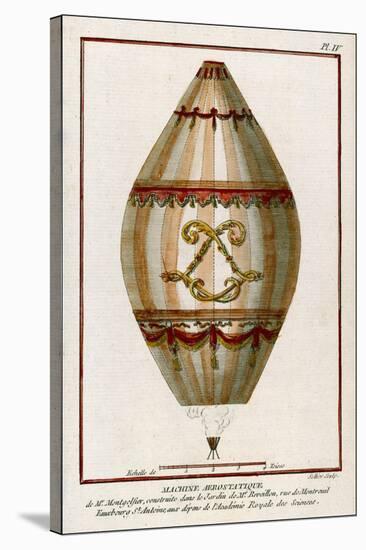 The First Practical Balloon Montgolfier's First Air Balloon Unmanned was Launched-Charles Francois Sellier-Stretched Canvas