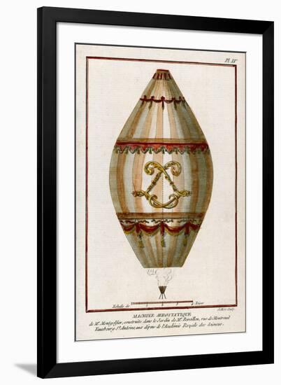 The First Practical Balloon Montgolfier's First Air Balloon Unmanned was Launched-Charles Francois Sellier-Framed Art Print