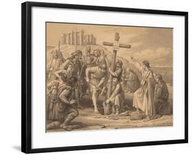 'The First Preaching of Christianity in Britain', c1900-John Easton-Framed Giclee Print