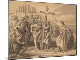 'The First Preaching of Christianity in Britain', c1900-John Easton-Mounted Giclee Print