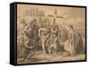 'The First Preaching of Christianity in Britain', c1900-John Easton-Framed Stretched Canvas