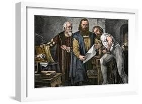 The First Proof Sheet from Gutenberg's Press, 1453-null-Framed Giclee Print