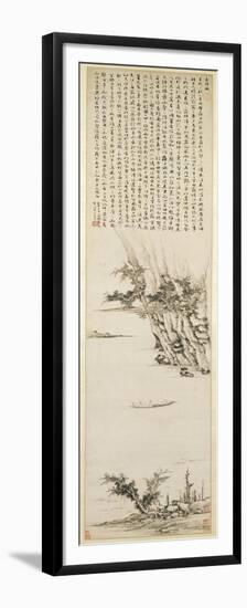 The First Prose Poem on the Red Cliff, 1558 (Ink on Paper)-Wen Zhengming-Framed Premium Giclee Print