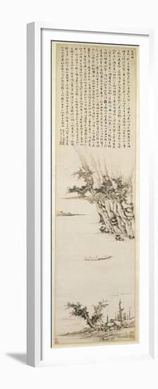 The First Prose Poem on the Red Cliff, 1558 (Ink on Paper)-Wen Zhengming-Framed Premium Giclee Print