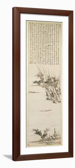 The First Prose Poem on the Red Cliff, 1558 (Ink on Paper)-Wen Zhengming-Framed Premium Giclee Print