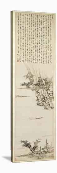 The First Prose Poem on the Red Cliff, 1558 (Ink on Paper)-Wen Zhengming-Stretched Canvas