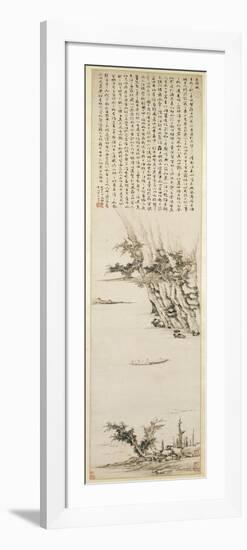 The First Prose Poem on the Red Cliff, 1558 (Ink on Paper)-Wen Zhengming-Framed Giclee Print