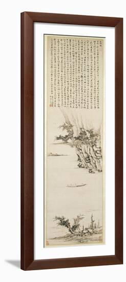 The First Prose Poem on the Red Cliff, 1558 (Ink on Paper)-Wen Zhengming-Framed Giclee Print