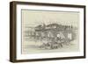 The First Railway Engine Crossing the Vaal River in South Africa-null-Framed Giclee Print