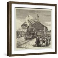 The First Railway in British Burmah, Opening of the Rangoon and Irrawaddy State Railway at Rangoon-null-Framed Giclee Print