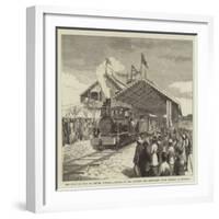 The First Railway in British Burmah, Opening of the Rangoon and Irrawaddy State Railway at Rangoon-null-Framed Giclee Print