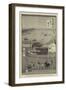 The First Railway in Japan, Sketched by a Native Artist-null-Framed Giclee Print