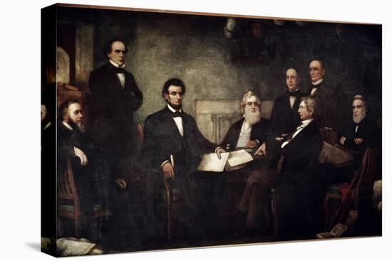 The First Reading of the Emancipation Proclamation-Francis Bicknell Carpenter-Stretched Canvas