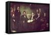 The First Reading of the Emancipation Proclamation-Francis Bicknell Carpenter-Framed Stretched Canvas