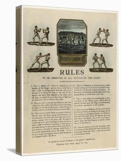 The First Rules of Boxing Published August 16th 1743-null-Stretched Canvas