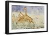 The First Rush of the Giraffes, 1861-Sir Samuel Baker-Framed Giclee Print