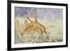 The First Rush of the Giraffes, 1861-Sir Samuel Baker-Framed Giclee Print