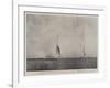 The First Sail of Shamrock Ii, the New Challenger Leading Shamrock I in Southampton Water-null-Framed Giclee Print