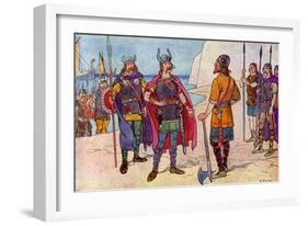 The First Saxons in Britain-George Morrow-Framed Art Print