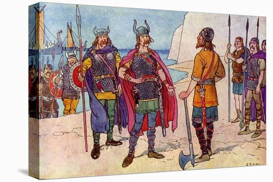 The First Saxons in Britain-George Morrow-Stretched Canvas