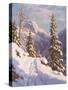 The First Snow of Winter-Ivan Fedorovich Choultse-Stretched Canvas