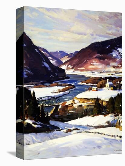 The First Snow-A.T. Hibbard-Stretched Canvas