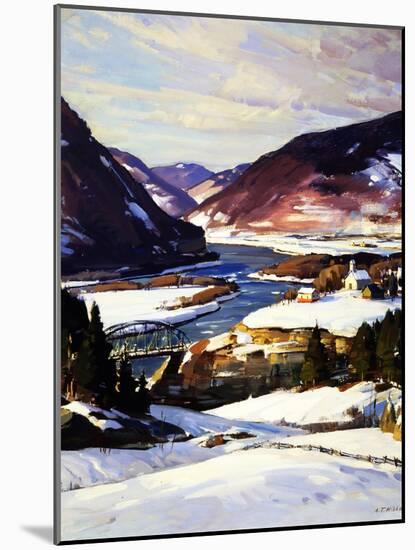 The First Snow-A.T. Hibbard-Mounted Giclee Print