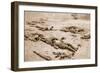 The First Stage Homewards: Regimental Stretcher-Bearers Bringing Wounded in from the Battlefield-null-Framed Giclee Print