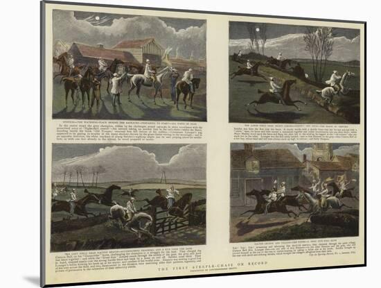 The First Steeple-Chase on Record-null-Mounted Giclee Print