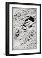 The First Step on the Moon-null-Framed Art Print