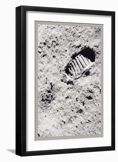 The First Step on the Moon-null-Framed Art Print