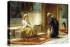 The First Steps, 1878-Frederick Arthur Bridgman-Stretched Canvas