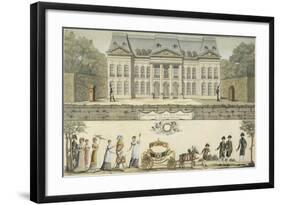 The First Steps of the King of Rome at the Chateau of Meudon, 19th Century-null-Framed Giclee Print