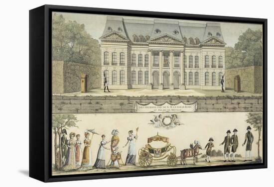 The First Steps of the King of Rome at the Chateau of Meudon, 19th Century-null-Framed Stretched Canvas