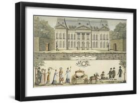 The First Steps of the King of Rome at the Chateau of Meudon, 19th Century-null-Framed Giclee Print